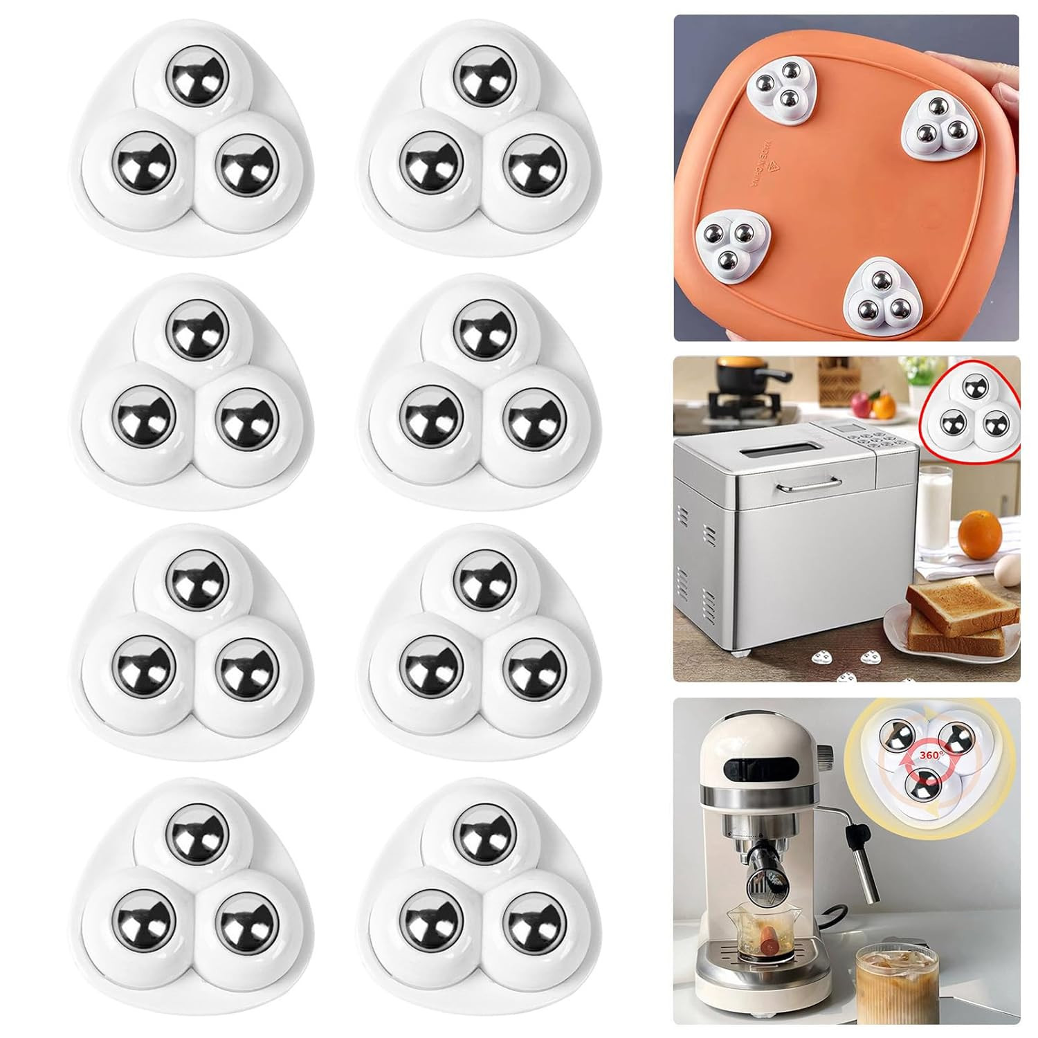 ১২ পিস ৩৬০° মুভিং টুল সেট - (সাইজ - 37mm x 37mm) | সহজে সরান আপনার ফার্নিচার